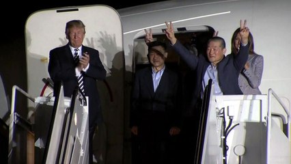 트럼프, 석방 미국인들 새벽에 마중 / YTN