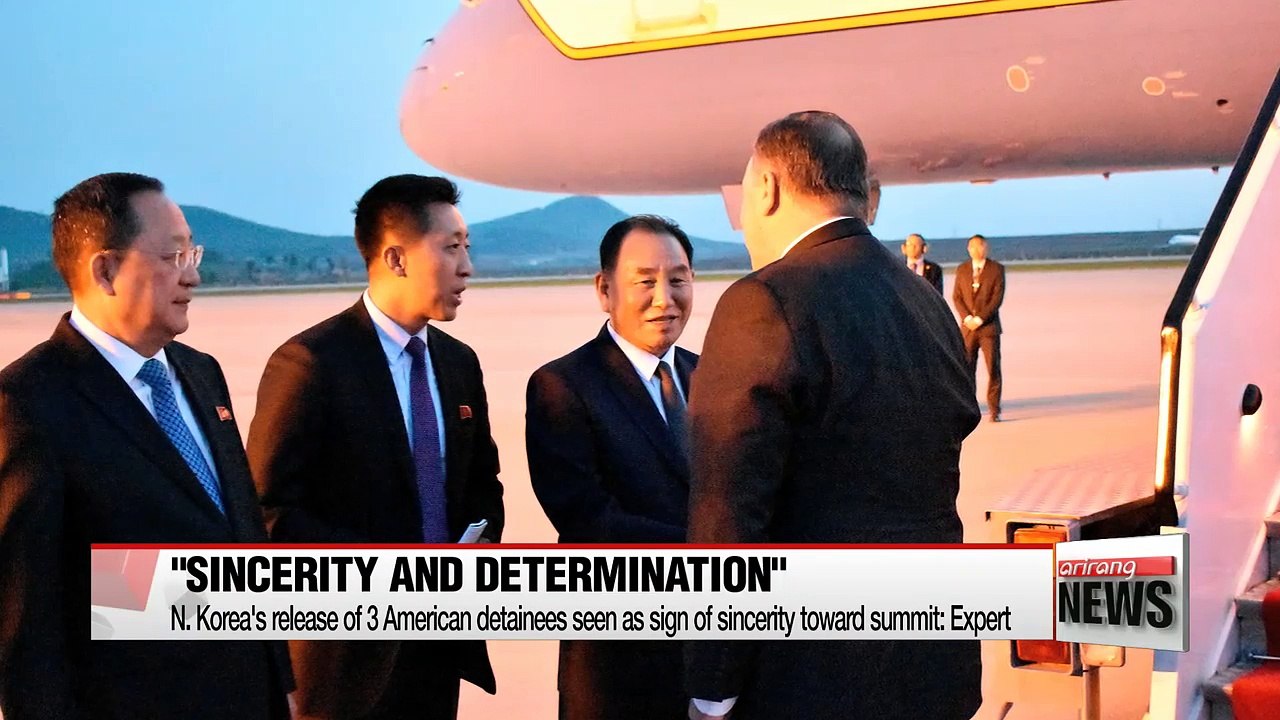 North Korea's release of 3 American detainees seen as Pyongyang's strong determination and sincerity in holding summit with the U.S. : expert