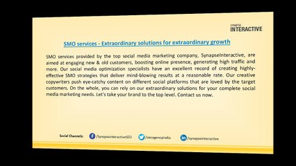 SMO services - Accelerate brand awareness, traffic and ROI