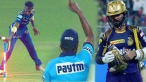 IPL 2018: Dinesh Karthik Becomes Victim of WORST UMPIRING of IPL History । वनइंडिया हिंदी
