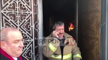 Report TV - Zjarr në Katedralen e Korçës, panik te qytetarët
