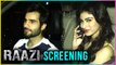 Mouni Roy And Karan Tacker SPOTTED AT Raazi Movie Screening With Alia Bhatt | TellyMasala