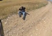 Israeli Police Video Shows Suspect Flip His Bike During Escape Attempt