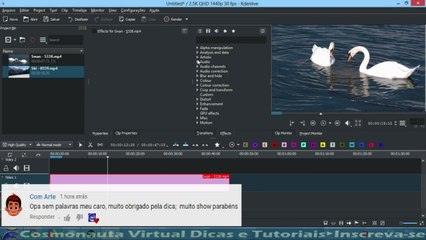 Efeito cartoon no kdenlive