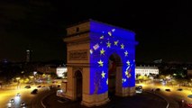 Pour la fête de l'Europe, l'Arc de Triomphe se met aux couleurs de l'Union