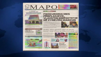 SHTYPI I DITES ME TITUJT KRYESORE TE FAQEVE TE PARA TE GAZETAVE SHQIPTARE E ENJTE 11 JANAR 2018 LAJM