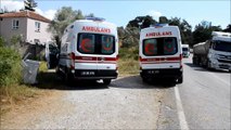 Milas’ta yolcu minibüsü şarampole devrildi: 3 yaralı