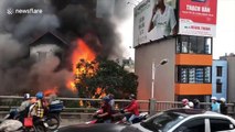 Moment petrol station explodes in massive fireball in Vietnam