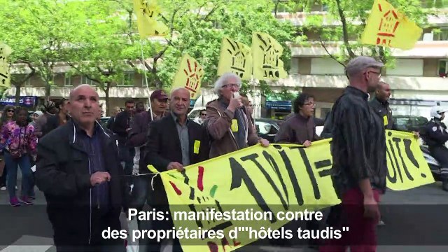 Paris: manifestation contre des hôtels taudis