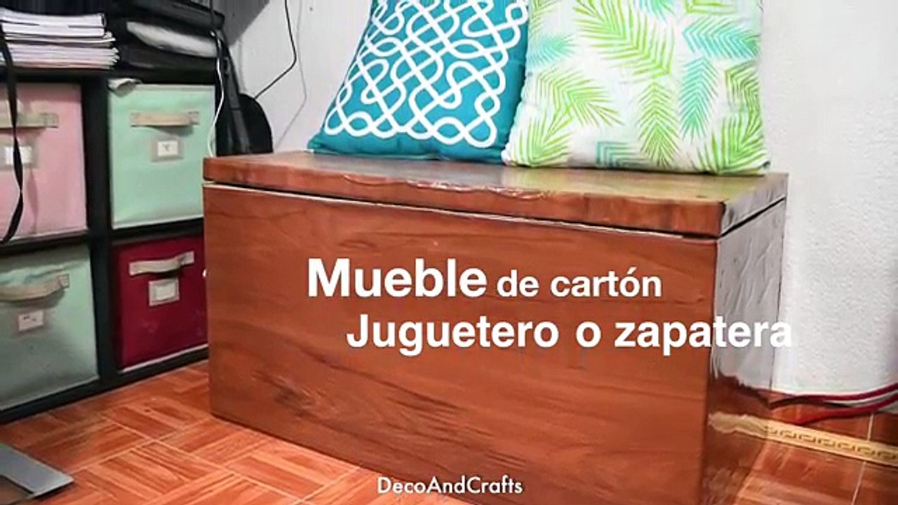 Sofá Zapatera de cartón o Juguetero muy resistente y Fácil - DecoAndCrafts