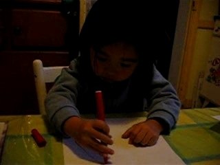 Fantine dessine le Père-Noël