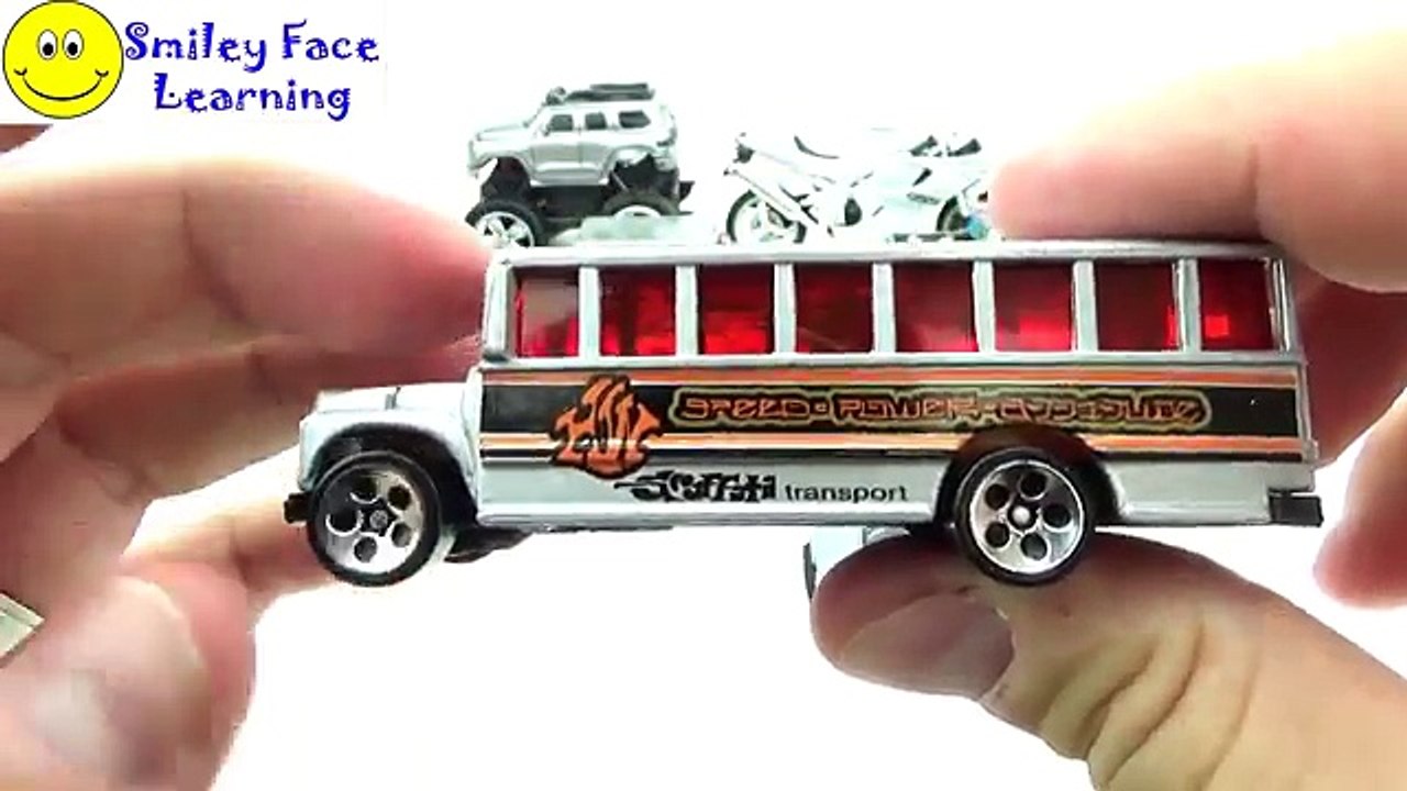 Learn Silver Color Street Vehicles Names & Sounds For Preschool Kids | Smiley Face Learning