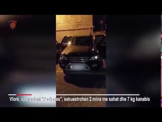 Report TV - Vlorë, policia sekuestron 2 mina me sahat dhe 7 kg kanabis