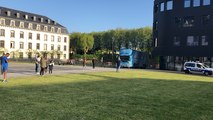 L’arrivée des joueurs de l’Olympique de Marseille au Novotel