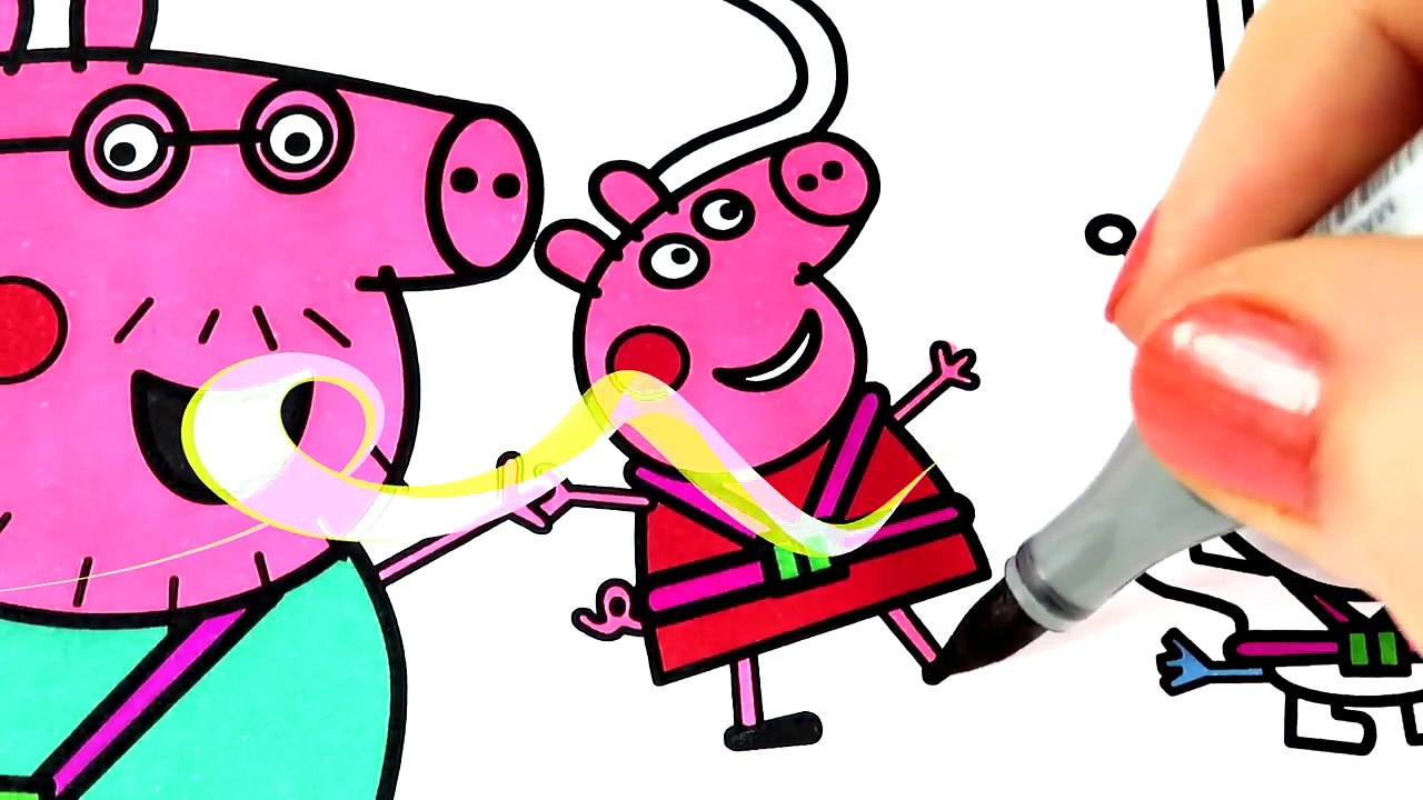 Peppa Pig Family in Space Coloring Book, Super Fun Coloring Pages with Learning Colors For Kids.