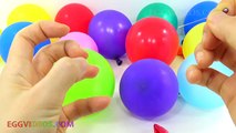 Learn Colors with 20 Colorful Balloons Popping Show Educational Video for Toddlers EggVideos.com