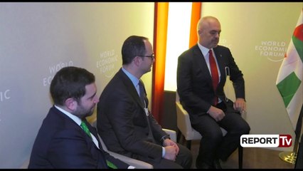 Report TV - Davos, Rama takon mbretin e Jordanisë Abdullah II