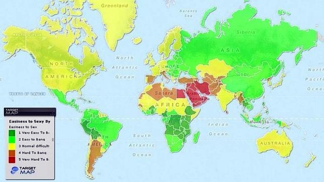 Los paises con las mujeres mas faciles de conquistar y los que menos