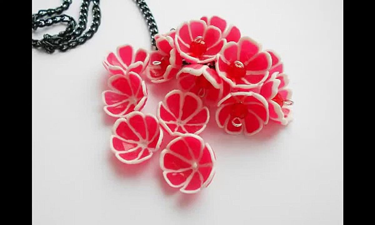 Цветочки-чашечки из полимерной глины