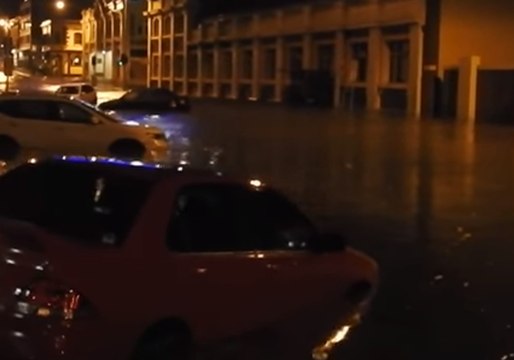 'Extreme Weather Event' Sweeps Over Hobart, Vehicles and Buildings Flooded