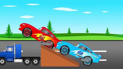 カーズ おもちゃアニメ ライトニングマックイーン vs Dinoco McQueen Disney Cars Toys