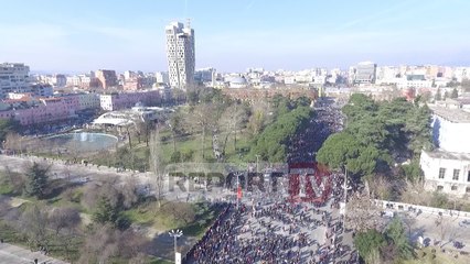 Download Video: Report TV -  Përmbledhje e pamjeve me dron nga protesta e opozitës e 27 janarit 2018