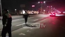 Report TV - Me 236 km/orë në autostradën Tiranë - Durrës, policia rrugore ndalon të riun