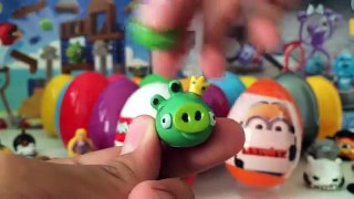 Яйца Киндер Сюрприз,Unboxing Surprise Eggs Angry Birds,Яйца Сюрприз Гадкий Я 2