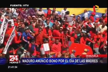 Tải video: Nicolás Maduro ofrece bono de un millón y medio de bolívares por el Día de la Madre