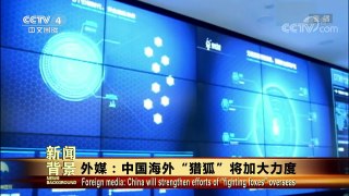 [今日关注]新闻背景 外媒：中国海外“猎狐”将加大力度 | CCTV-4