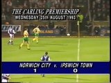 Norwich City - Ipswich Town 25-08-1993 Premier League