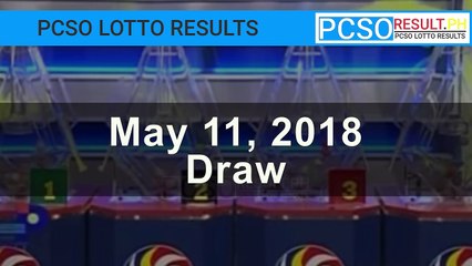 PCSO Lotto Results Today May 11, 2018 (6/58, 6/45, 4D, Swertres, STL & EZ2)