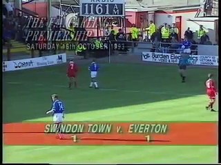 Swindon Town - Everton 16-10-1993 Premier League