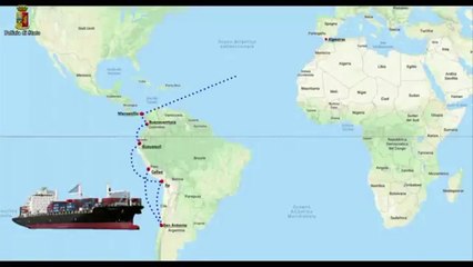 POLICIA ITALIANE SEKUESTRON 300 KILOGRAME KOKAINE NE NJE ANIJE ME FLAMUR TANZANIAN NE GJENOVE LAJM