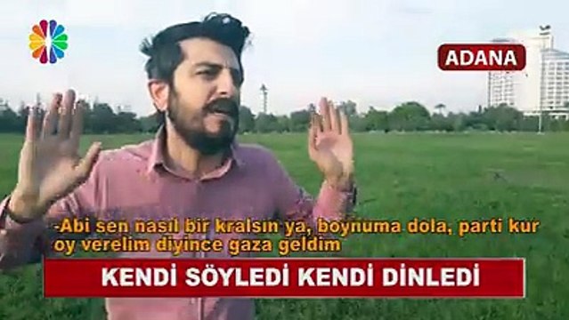 Tek Başına Miting Yapan Adana Bağımsız Milletvekili Adayı Kaynak: RoportajAdam | Instagram