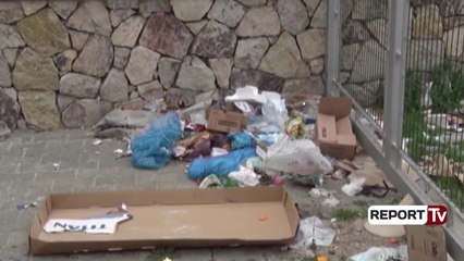 Report TV - Dëmtohet prona publike në Lezhë, Bashkia: Po vidhen koshat e mbeturinave