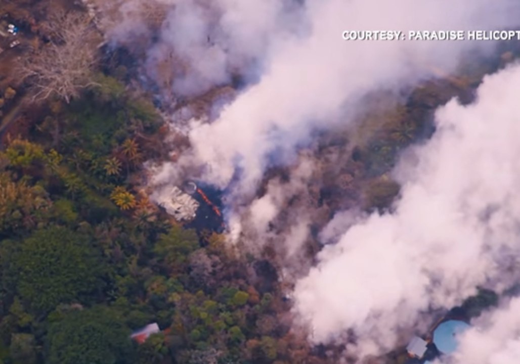 Aerial Footage Captures Lava Accumulation in Puna