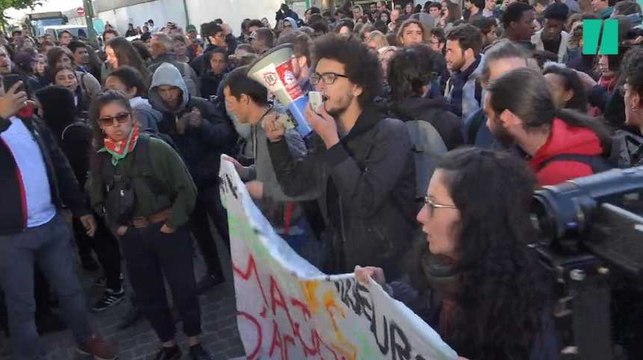 Les images des étudiants, cheminots et postiers qui bloquent l’accès aux examens à Arcueil