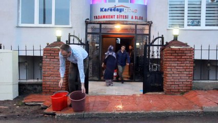 Erzurum’da evleri su bastı