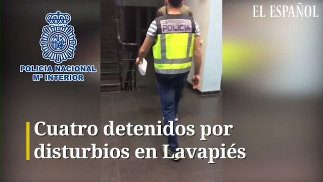 Cuatro detenidos por disturbios ocurridos en Lavapiés tras muerte de mantero