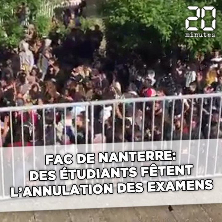 Nanterre: Des étudiants fêtent l'annulation des examens
