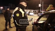 Report TV - FNSH dhe policia rrugore kontrolle blic në Elbasan, bllokohen 6 makina luksoze
