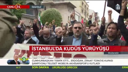 ABD elçiliğinin Kudüs'e taşınması İstanbul'da protesto ediliyor