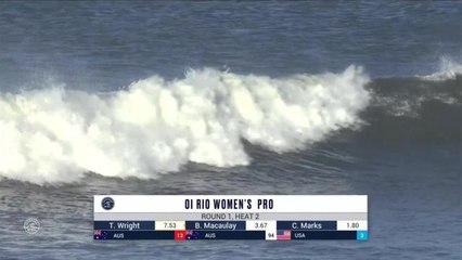 Les meilleurs moments du heat de T.Wright vs. B.Macaulay vs. C.Marks  (Round 1 Oi Rio Women's Pro) - Adrénaline - Surf