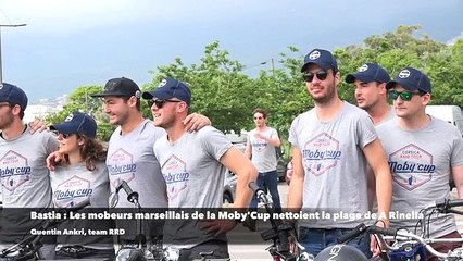 Bastia : Les mobeurs marseillais de la Moby'Cup nettoient la plage de A Rinella