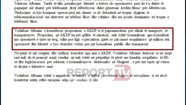 Pas denoncimit nga Shqiptarja.com dhe Report Tv, reagon Telekom dhe Vodafone Albania
