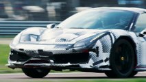 Valentino Rossi al volante della Ferrari 488 Pista