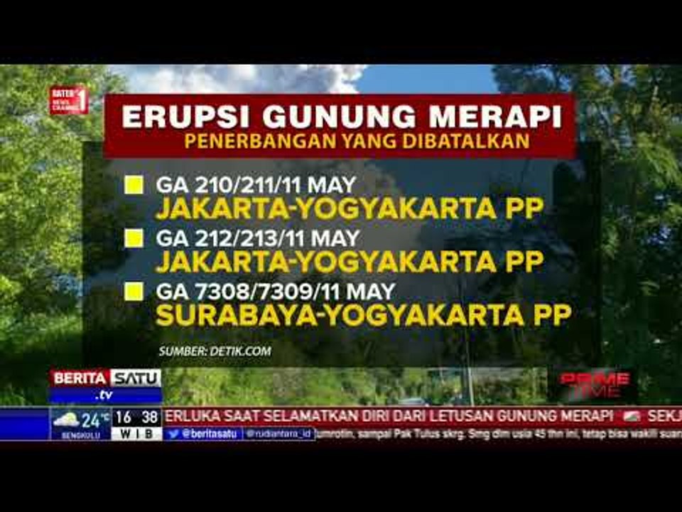 Merapi Meletus, 14 Jadwal Penerbangan Garuda Dibatalkan