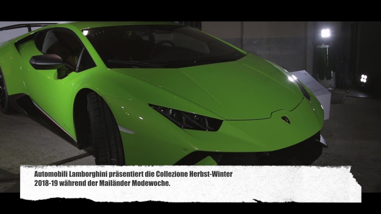 Collezione Automobili Lamborghini auf der Mailänder Modewoche 2018