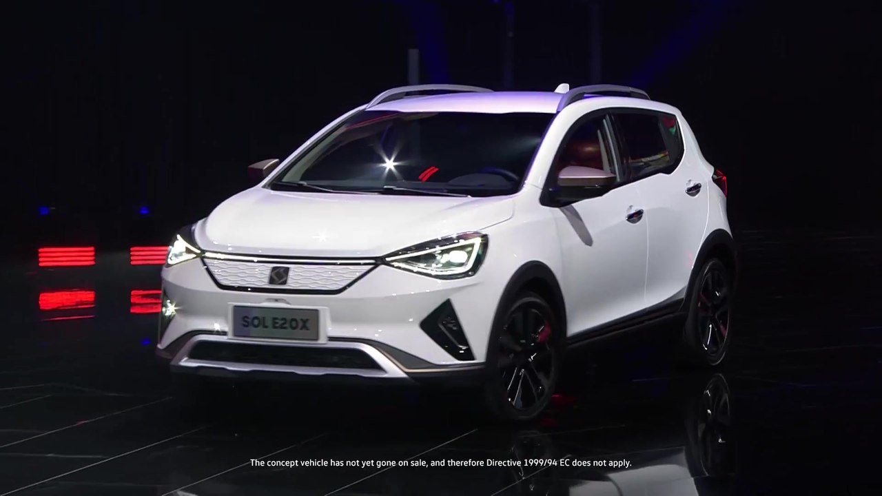 Die neue Sol E20X Premiere am Vorabend von Auto China 2018
